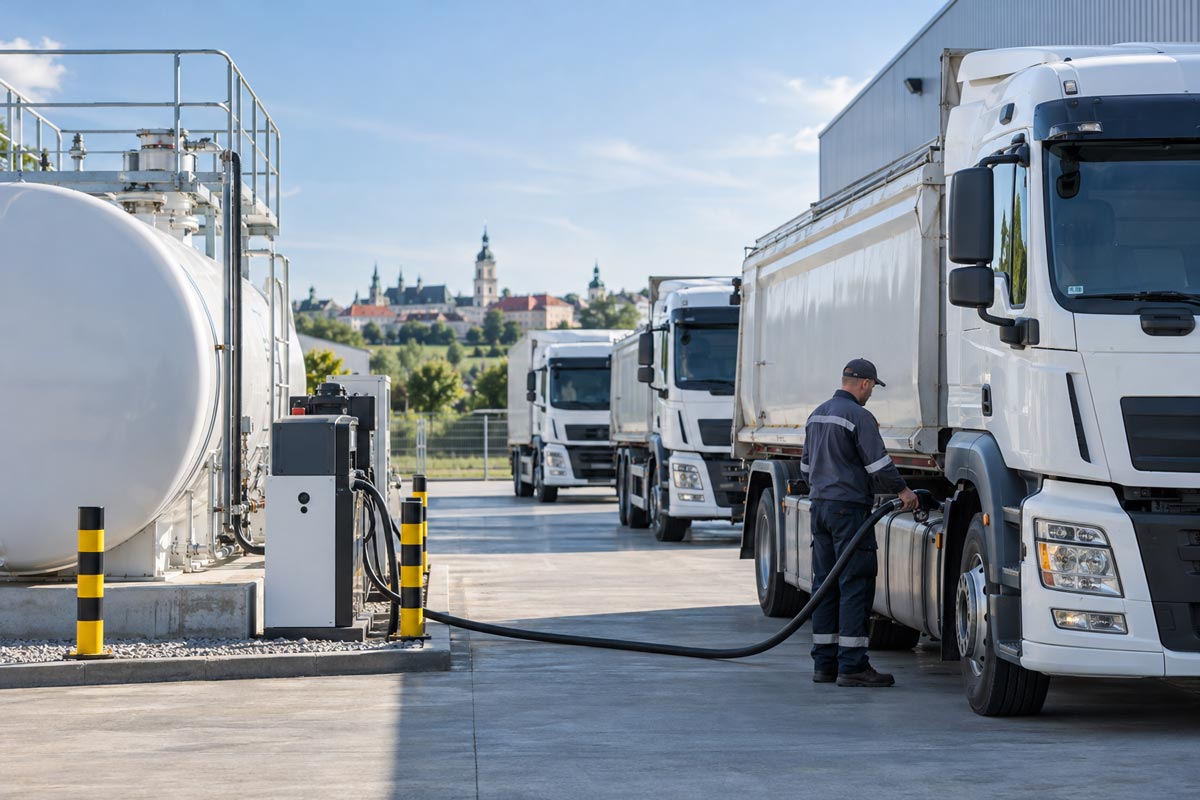 Hurtowa sprzedaż paliw w Lubelskiem - cysterna dostarcza olej napędowy prosto do firmy