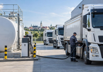 Hurtowa sprzedaż paliw w Lubelskiem - cysterna dostarcza olej napędowy prosto do firmy